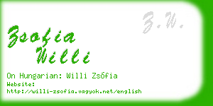 zsofia willi business card